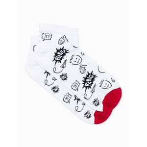 Veselé biele ponožky Bang U177 vyobraziť