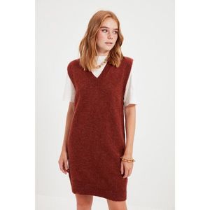 Trendyol Tile V Neck Sweater Dress Knitwear Dress vyobraziť