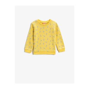 Koton Baby Girl Yellow Patterned Sweatshirt vyobraziť