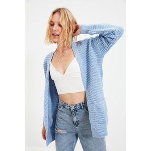 Trendyol Blue Pocket Detailed Knitwear Cardigan vyobraziť