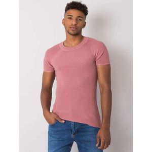 Dusty pink knitted men's t-shirt vyobraziť