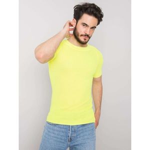 Fluo yellow men's knitted t-shirt vyobraziť