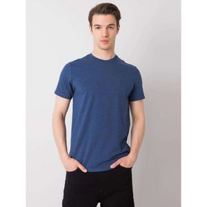LIWALI Dark blue smooth men's t-shirt vyobraziť