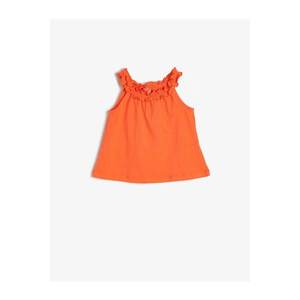 Koton Baby Girl Orange Frill Detailed Blouse vyobraziť