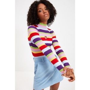 Trendyol Multicolor Striped Knitwear Sweater vyobraziť