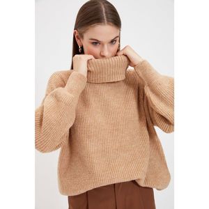 Trendyol Brown Turtleneck Knitwear Sweater vyobraziť