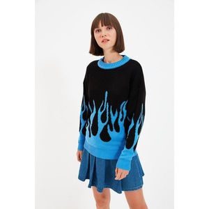 Trendyol Black Jacquard Knitwear Sweater vyobraziť