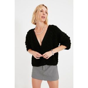 Trendyol Black Knitted Detailed Knitwear Cardigan vyobraziť