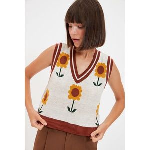 Trendyol Stone Jacquard Knitwear Sweater vyobraziť