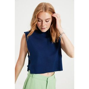 Trendyol Navy Blue Side Tape Detailed Knitwear Sweater vyobraziť