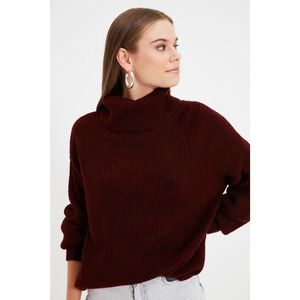 Trendyol Claret Red Turtleneck Knitwear Sweater vyobraziť