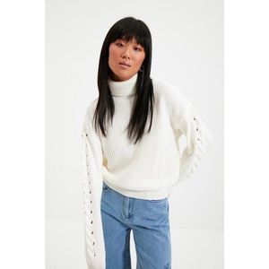 Trendyol Ecru Sleeve Detailed Knitwear Sweater vyobraziť
