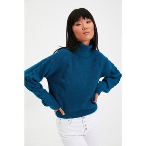 Trendyol Petrol Sleeve Detailed Knitwear Sweater vyobraziť