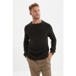 Trendyol Khaki Men's Crew Neck Regular Fit Knitwear Sweater vyobraziť