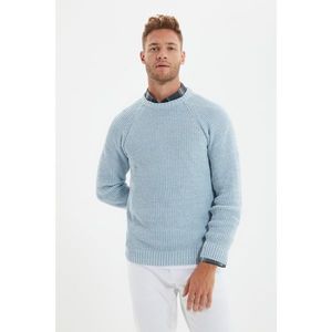 Trendyol Light Blue Men's Crew Neck Regular Fit Knitwear Sweater vyobraziť