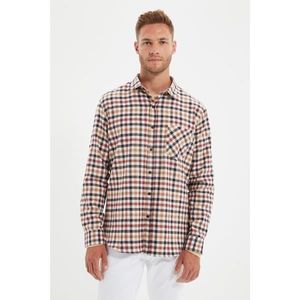 Trendyol Multi Color Men Slim Fit Shirt Collar Single Pocket Epaulette Lumberjack Plaid Shirt vyobraziť