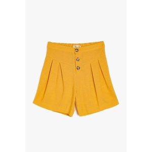 Koton Yellow Girls' Button Detailed Shorts vyobraziť