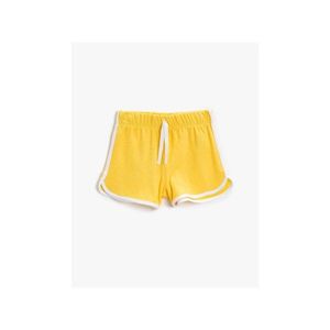 Koton Girl Yellow Stripe Detailed Sort Cotton vyobraziť