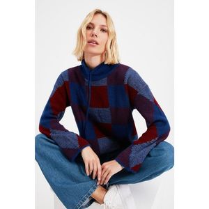 Trendyol Sax Jacquard Lace Detailed Knitwear Sweater vyobraziť