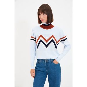 Trendyol Light Blue Turtleneck Knitwear Sweater vyobraziť