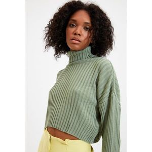 Trendyol Mint Crop Knitwear Sweater vyobraziť
