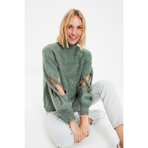Trendyol Mint Sleeve Detailed Knitwear Sweater vyobraziť