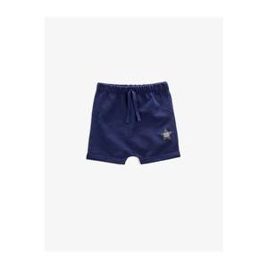 Koton Boys Navy Blue Cotton Shorts vyobraziť