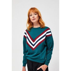 Sweatshirt made of combined materials - green vyobraziť
