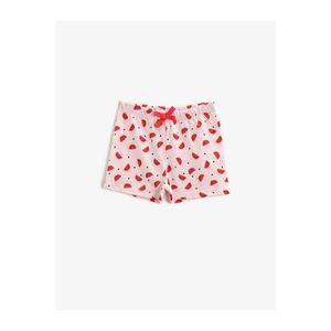 Koton Girls Pink Cotton Printed Shorts vyobraziť