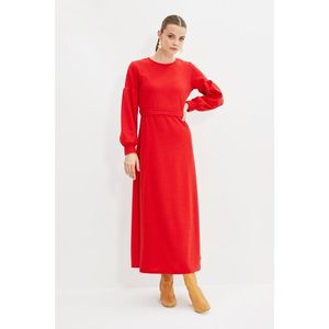 Trendyol Red knitted Dress vyobraziť