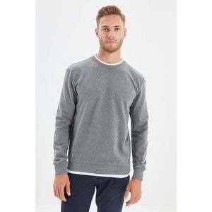 Trendyol Anthracite Men's Basic Regular Fit Sweatshirt vyobraziť
