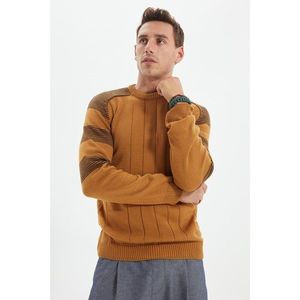 Trendyol Camel Men Regular Fit Crew Neck Knitwear Sweater vyobraziť