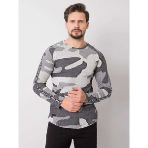 Gray sweatshirt for a man with patterns vyobraziť
