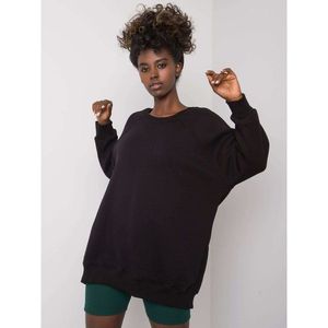 Women's black cotton sweatshirt vyobraziť
