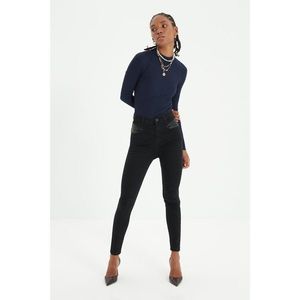 Trendyol Black Pocket Detailed High Waist Skinny Jeans vyobraziť