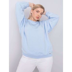 Light blue plus size sweatshirt without hood vyobraziť