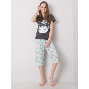 Graphite women's pajamas with a print vyobraziť