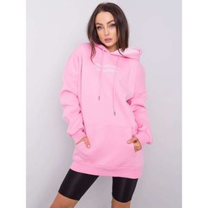 RUE PARIS Pink kangaroo hoodie vyobraziť