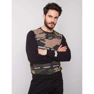 Men's beige sweatshirt with military patterns vyobraziť