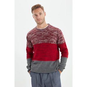 Trendyol Red Men Regular Fit Crew Neck Muline Sweater vyobraziť