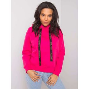 RUE PARIS Pink hoodie with pocket vyobraziť