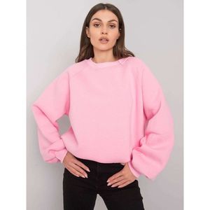 RUE PARIS Pink plain sweatshirt vyobraziť