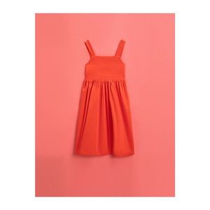 Koton Girl's Cotton Red Strap Dress vyobraziť