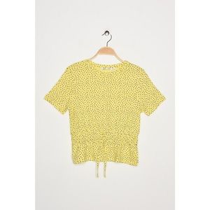 Koton Women's Yellow Patterned T-Shirt vyobraziť