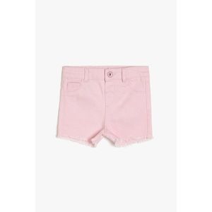 Koton Pink Baby Girl Pocket Detailed Jean Sort vyobraziť