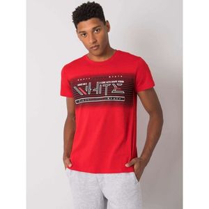 Men's red patterned t-shirt vyobraziť