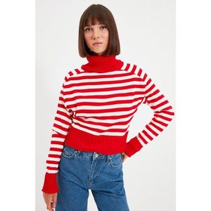 Trendyol Red Turtleneck Knitwear Sweater vyobraziť