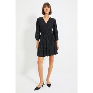 Trendyol Black Printed Knitted Dress vyobraziť