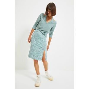 Trendyol Green Slit Detailed Knitted Skirt vyobraziť