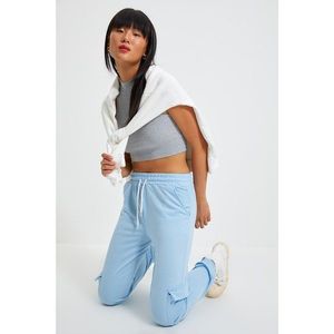 Trendyol Light Blue Katgo Basic Jogger Knitted Sweatpants With Pockets vyobraziť